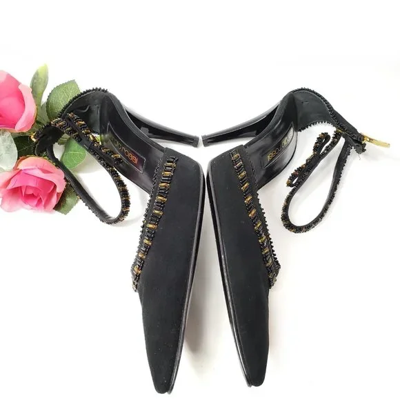 Sergio Rossi Beaded Heels w/ Ankle Straps - Picture 16 of 16